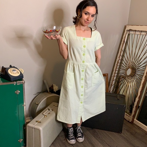 Vintage Cottage Core Midi Summer Dress - Picture 2 of 11